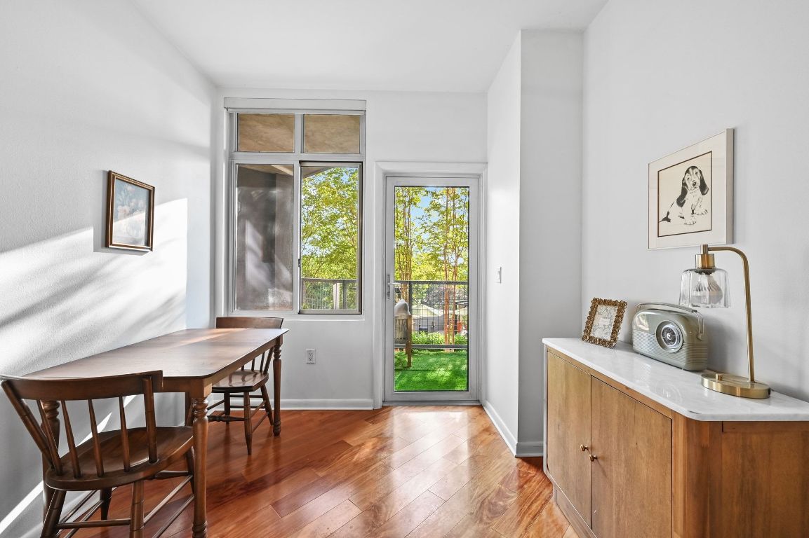 54 Rainey Street, Unit 416 Austin, TX 78701 - Photo 10 of 40 Doorway to balcony. Wood flooring