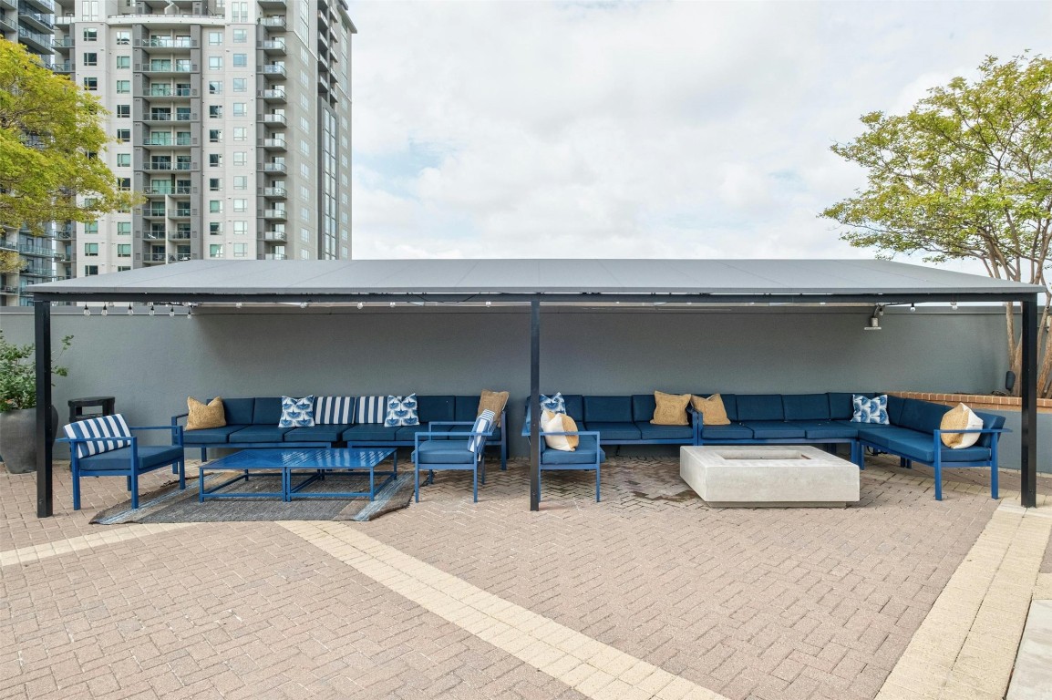 54 Rainey Street, Unit 416 Austin, TX 78701 - Photo 26 of 40 View of patio / terrace featuring an outdoor living space