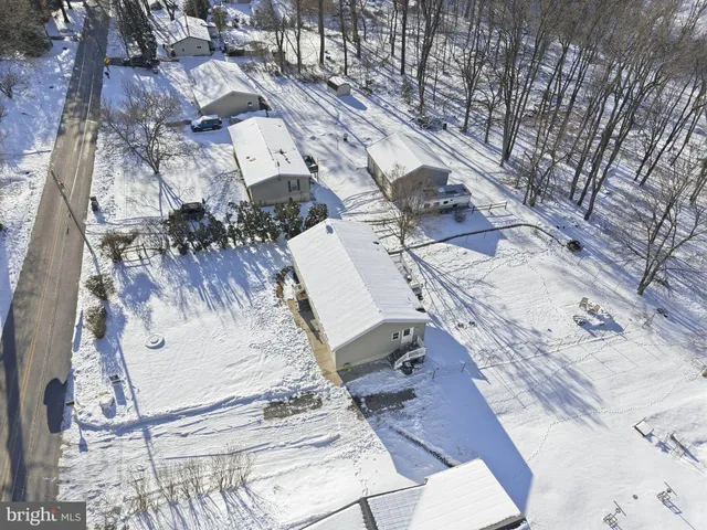 view of a house with a bed