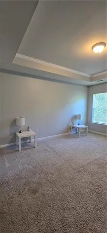 a view of a room and fire pit