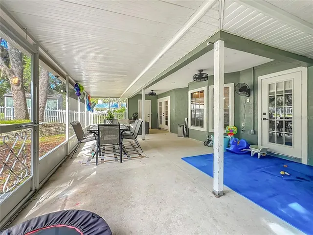 a view of a volley ball court