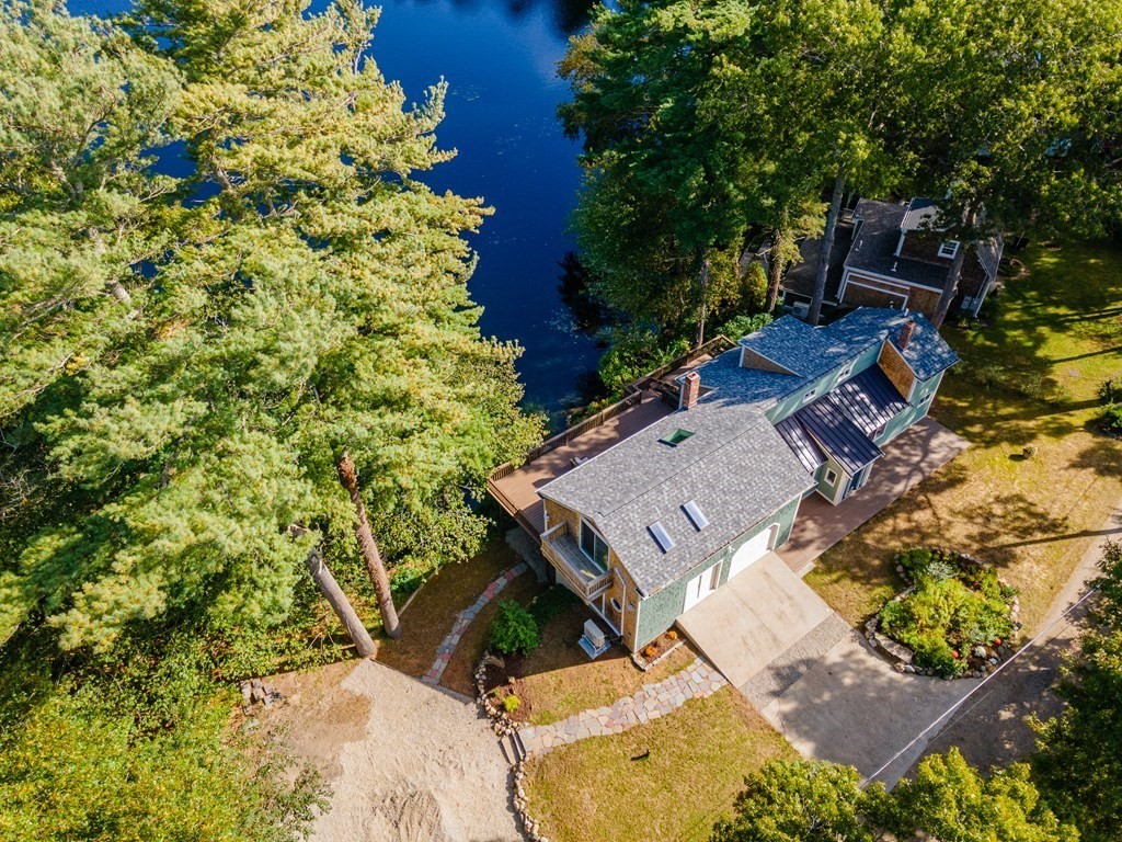 46 Oak Place Halifax, MA 02338 - Photo 35 of 42 an aerial view of a house with swimming pool and garden