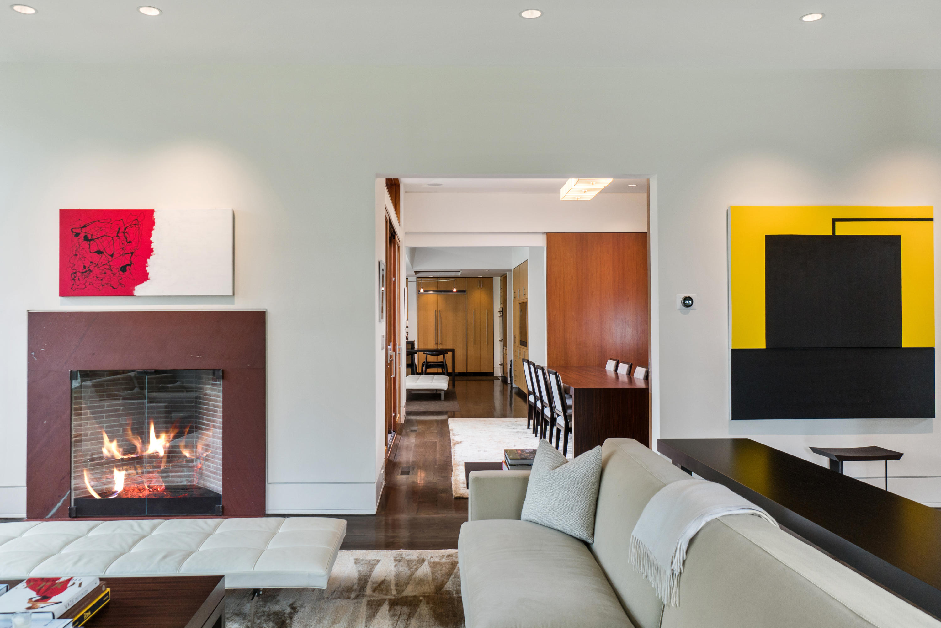 81 Cross Ridge Road New Canaan, CT 06840 - Photo 14 of 49 a living room with furniture and a fireplace