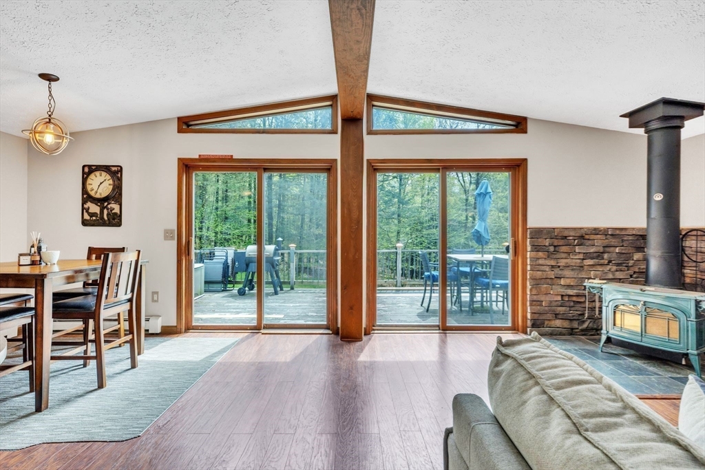 a view of livingroom with furniture and floor to ceiling window