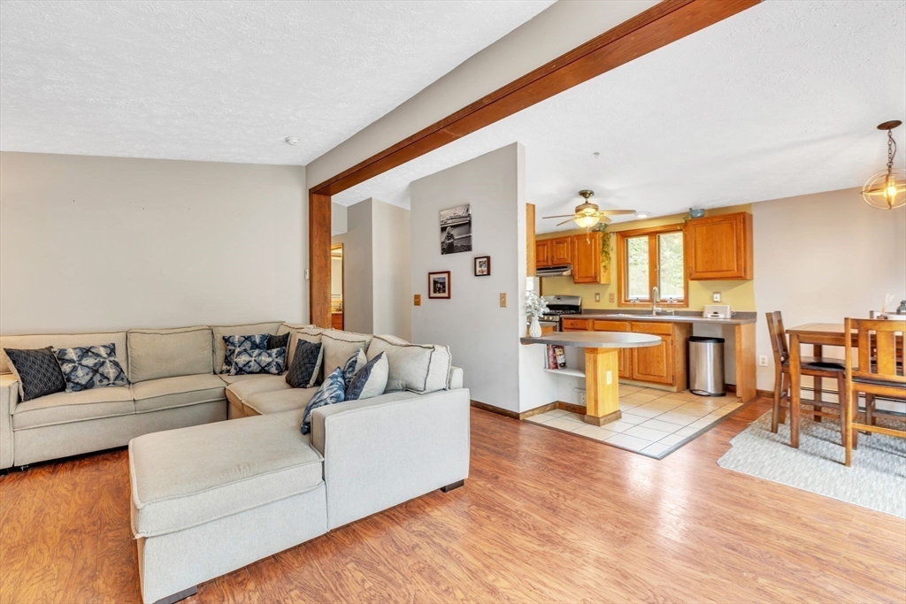 583 Main Road Chesterfield, MA 01012 - Photo 5 of 21 a living room with furniture and kitchen view