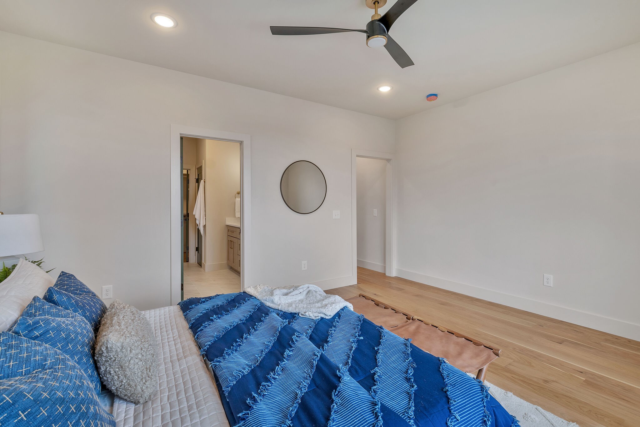 438 Patterson Street Nashville, TN 37211 - Photo 17 of 46 a bed room with a bed and a chandelier