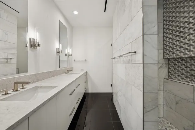 a view of a city with tall buildings