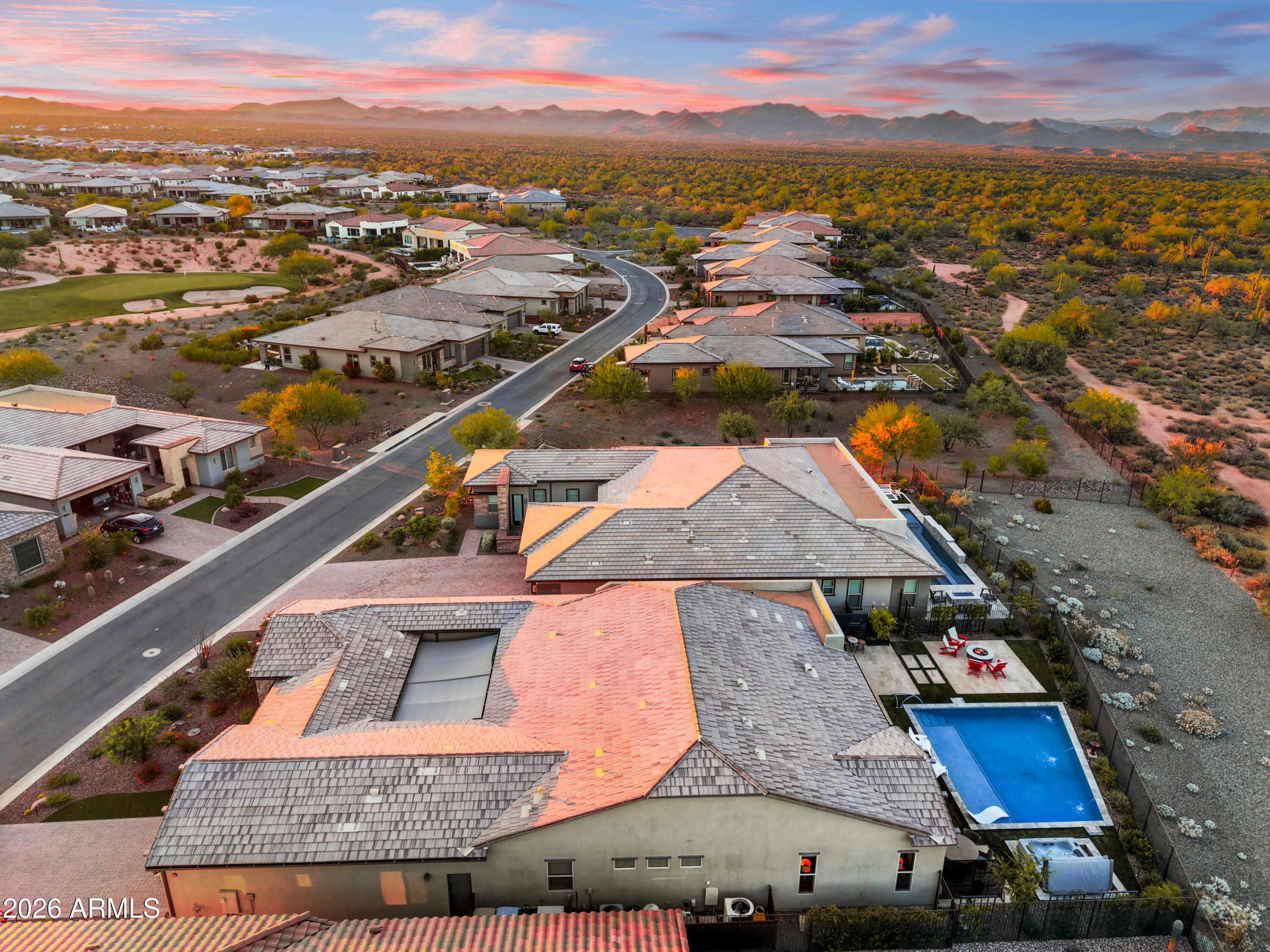 28517 North Camel Rock Court Rio Verde, AZ 85263 - Photo 38 of 39 an aerial view of residential houses with outdoor space