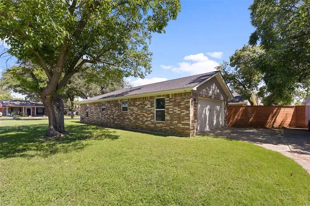 a backyard of a house