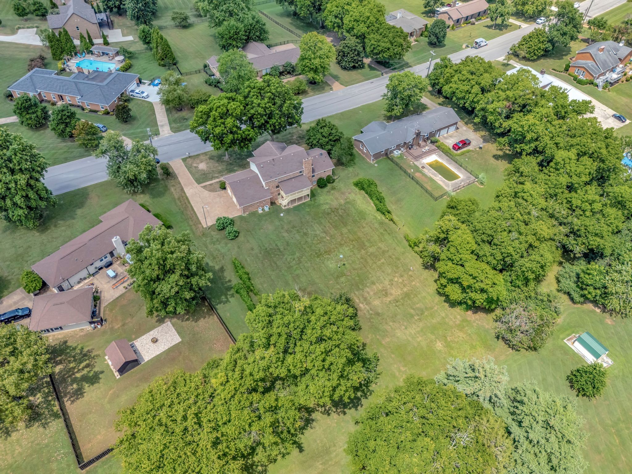 203 Rising Sun Terrace Old Hickory, TN 37138 - Photo 69 of 77 an aerial view of residential house with outdoor space and trees all around