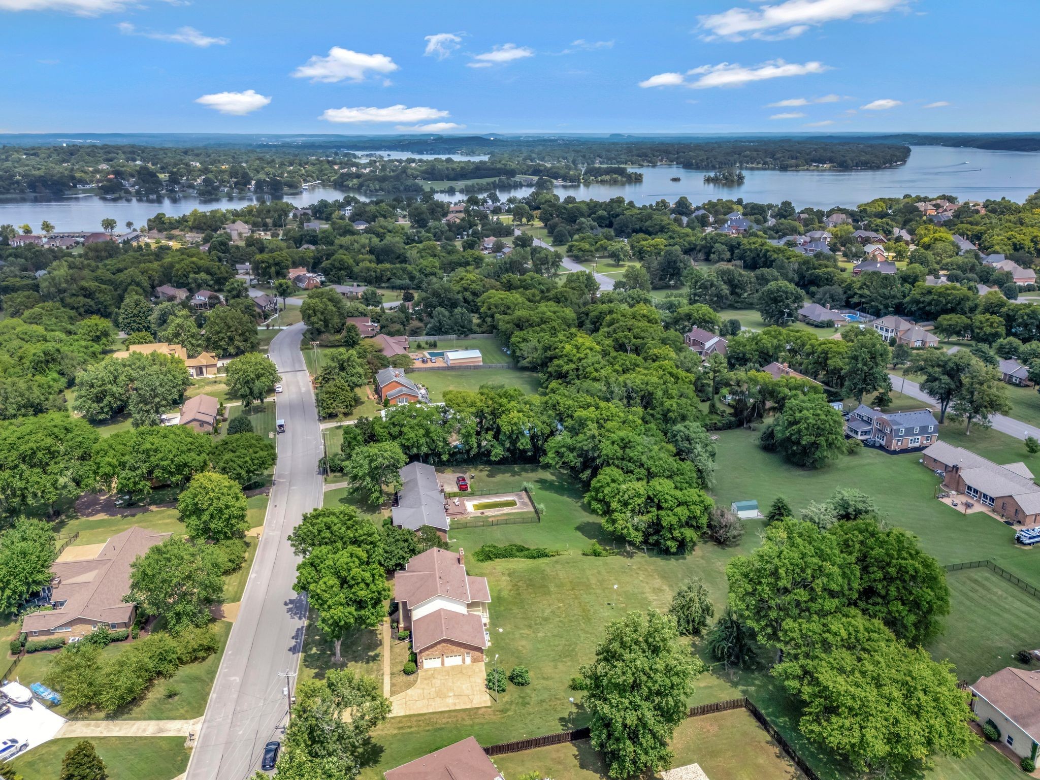 203 Rising Sun Terrace Old Hickory, TN 37138 - Photo 70 of 77 an aerial view of a residential houses with outdoor space and trees