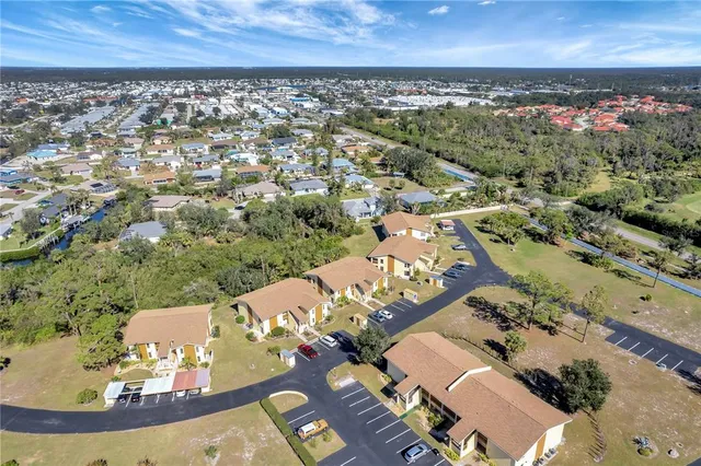 an aerial view of a city