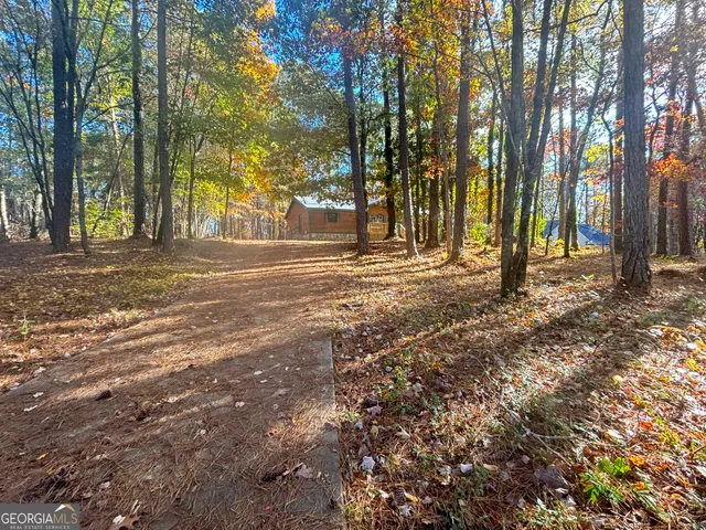 a view of road with trees