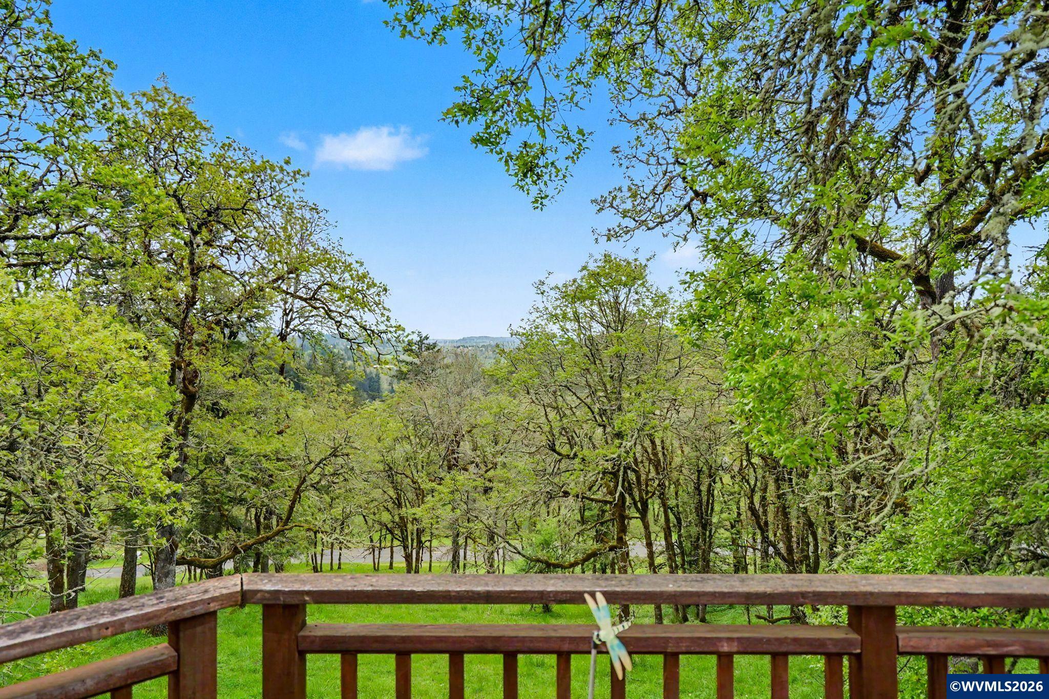 1299 Twin Hills Road Southeast Jefferson, OR 97352 - Photo 11 of 47 a view of a garden from a balcony