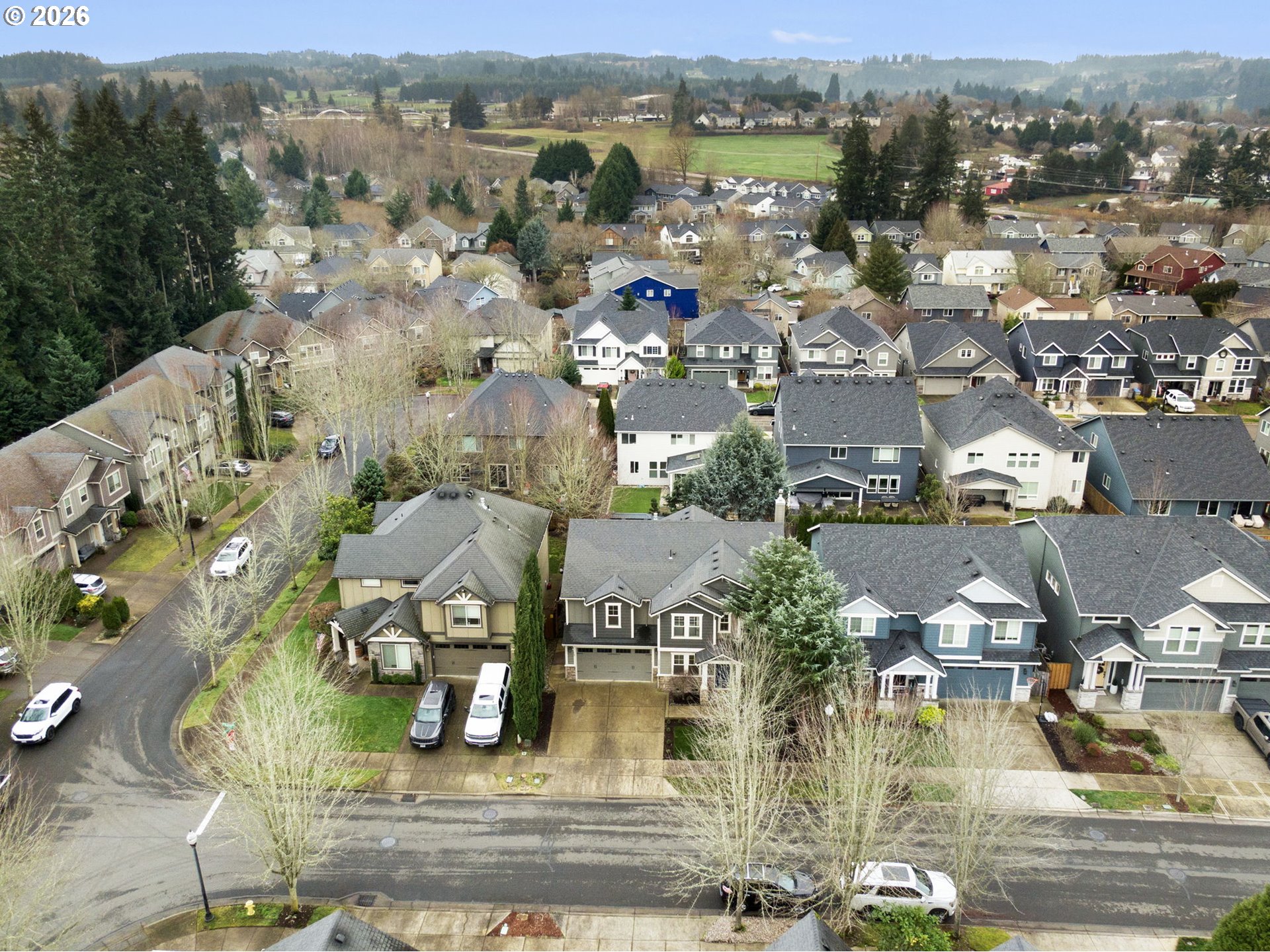 22421 Southwest Sequoia Terrace Sherwood, OR 97140 - Photo 46 of 48 an aerial view of a city with lots of residential buildings