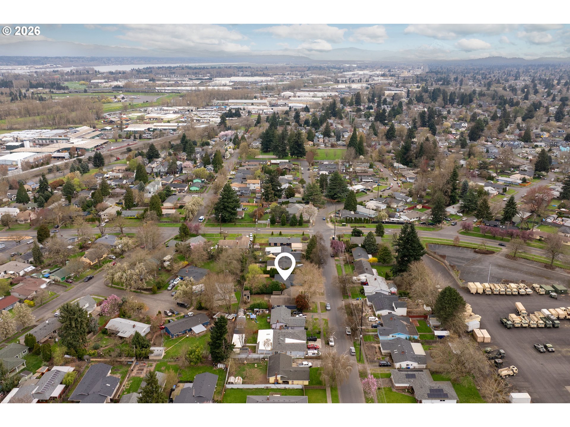 3835 North Alaska Street Portland, OR 97217 - Photo 43 of 43 an aerial view of residential building and parking space