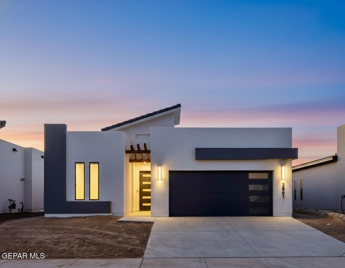 a front view of a house
