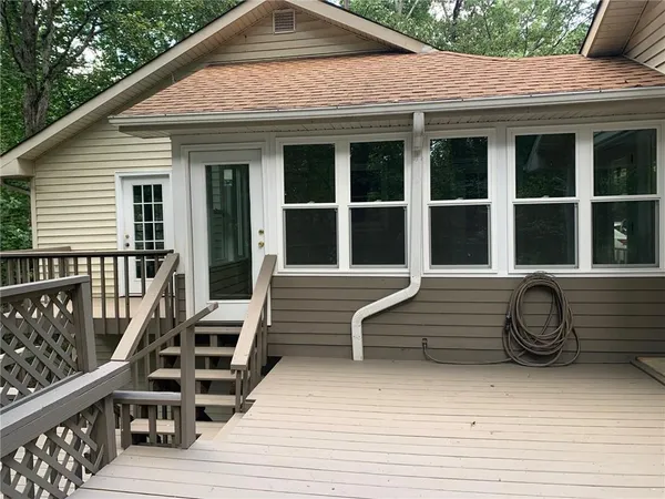 a backyard of a house