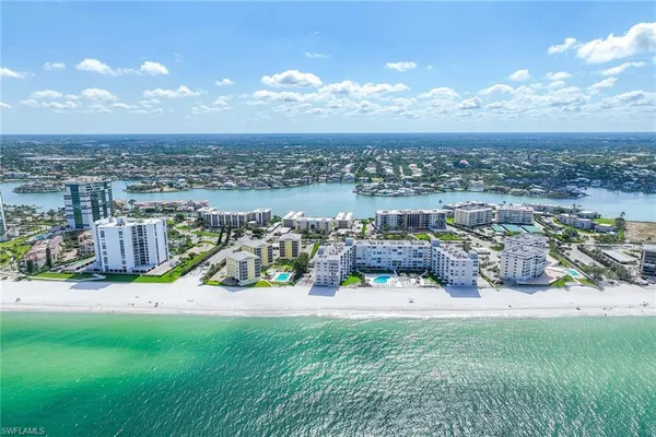 an outdoor space with seating