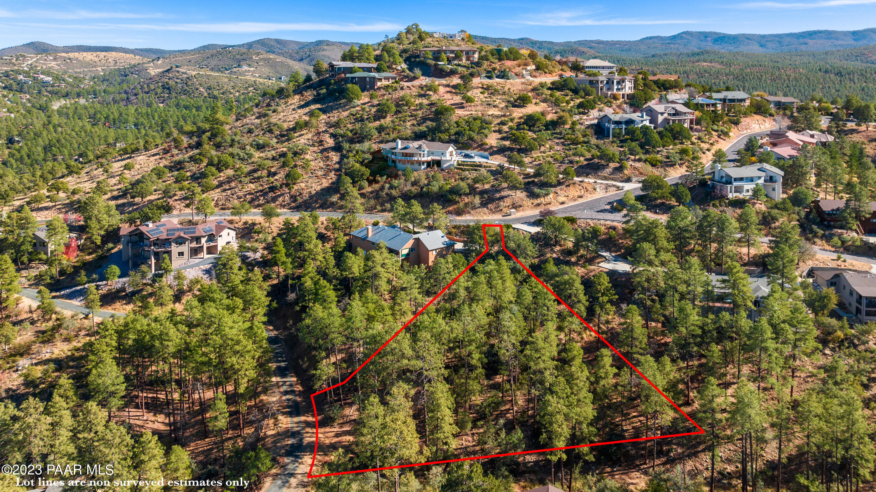 1384 East Valley View Road Prescott, AZ 86303 - Photo 5 of 10 an aerial view of residential houses with city view
