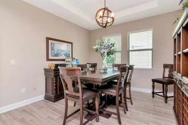 a view of an ocean and a yard