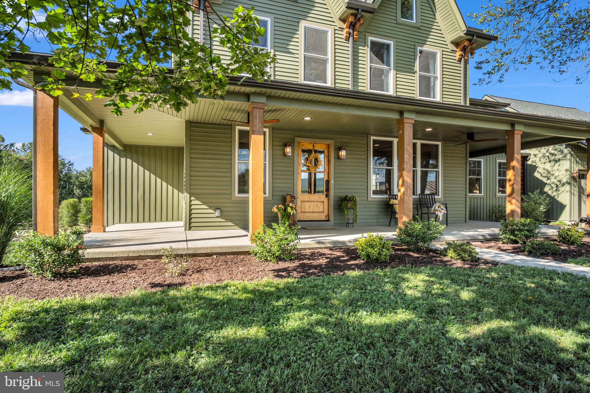 Half wrap covered front porch