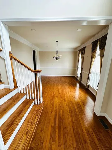 a view of wooden floor in a room