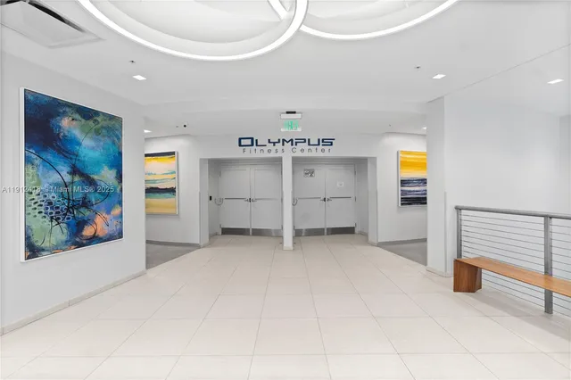 a view of a hallway with closet