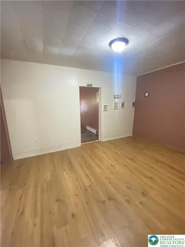 wooden floor in a room