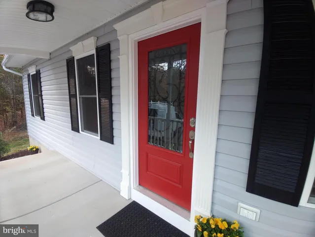 a view of front door of house