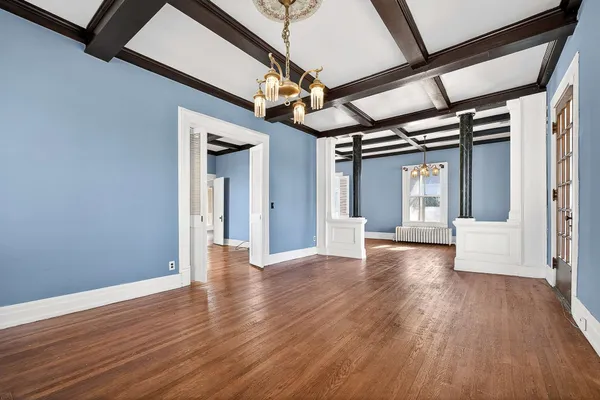a view of livingroom with furniture and wooden floor