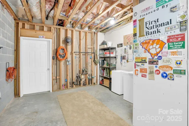 a view of storage and utility room with lots of stuff