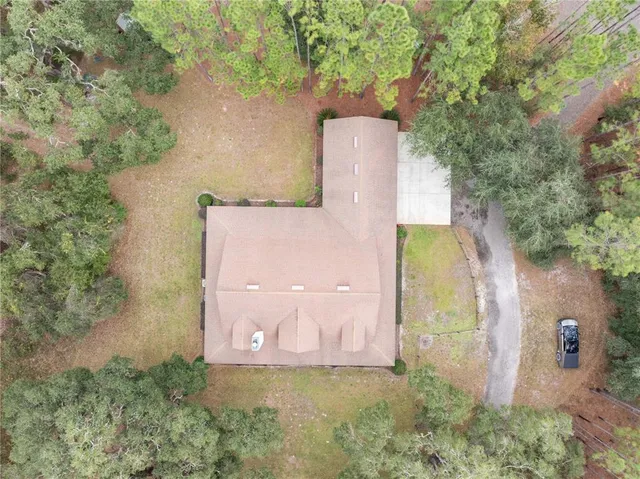 a view of a yard with an outdoor space