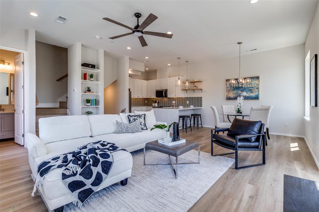 3308 Birmingham Avenue, Unit C11 Dallas, TX 75210 - Photo 14 of 33 a living room with furniture and wooden floor