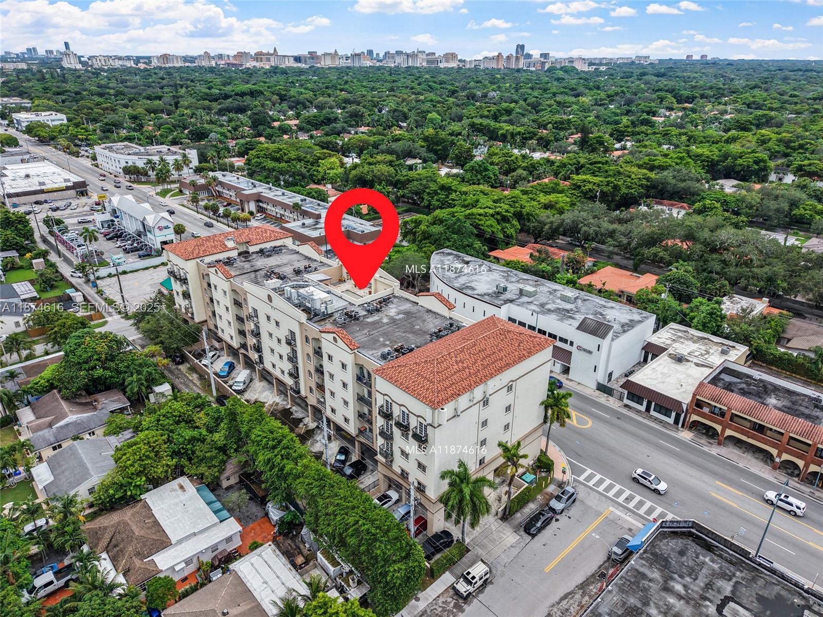 5271 Southwest 8th Street, Unit 315 Miami, FL 33134 - Photo 25 of 26 an aerial view of a city