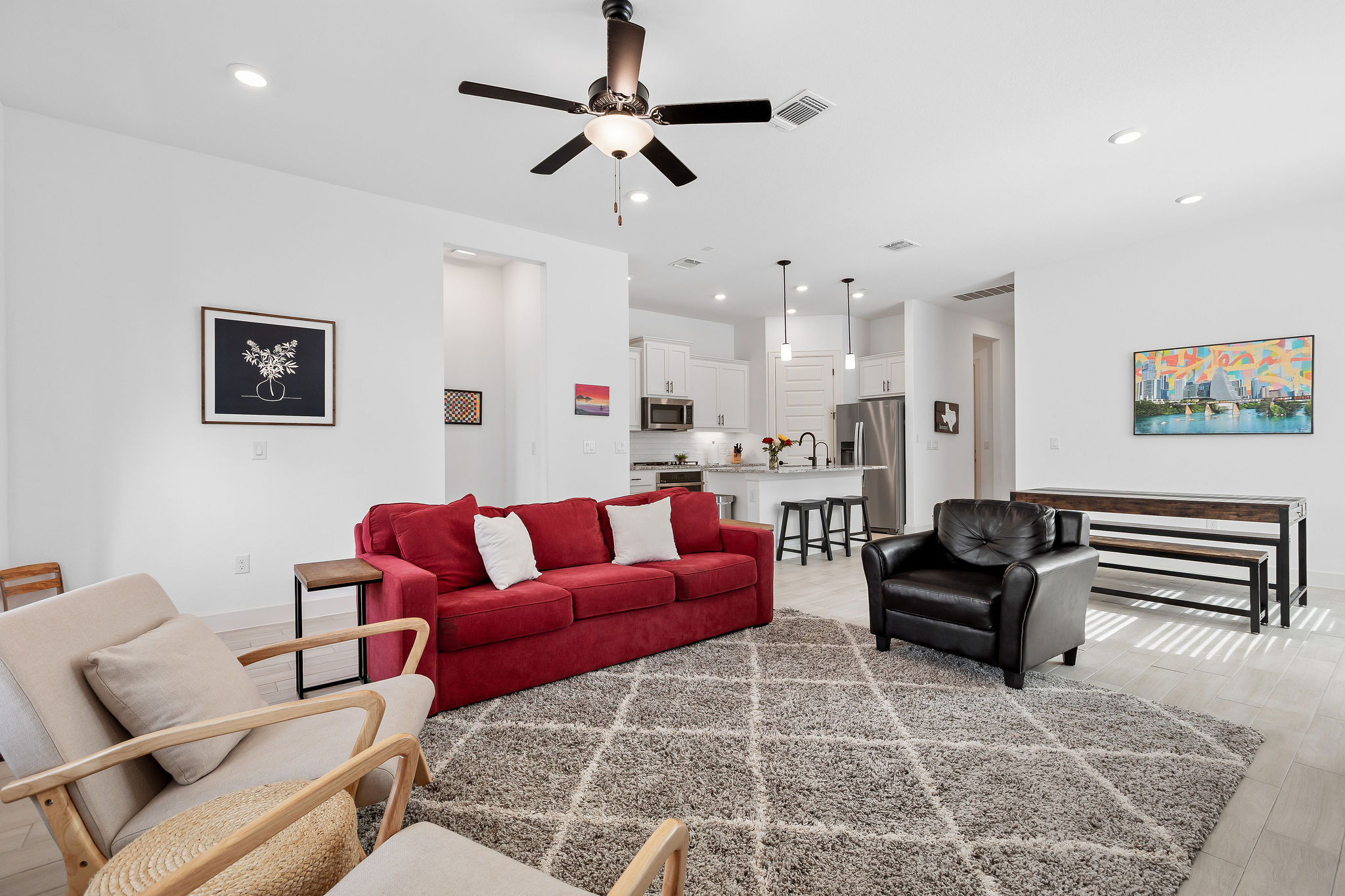 4605 Sea Salt Drive Austin, TX 78747 - Photo 14 of 40 a living room with furniture and a ceiling fan
