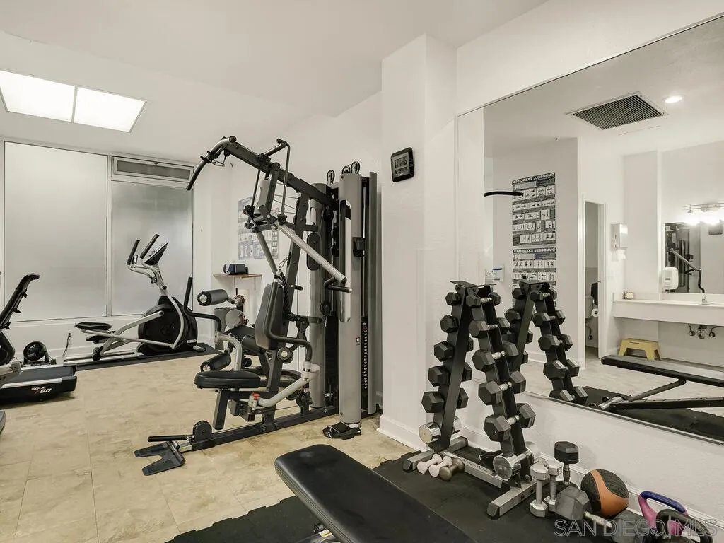 3634 7th Avenue, Unit 4B San Diego, CA 92103 - Photo 36 of 50 a view of a room with gym equipment