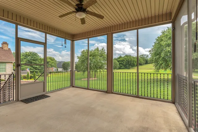 an aerial view of a house with garden