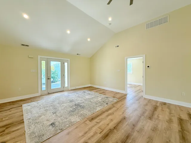 a view of an empty room and window