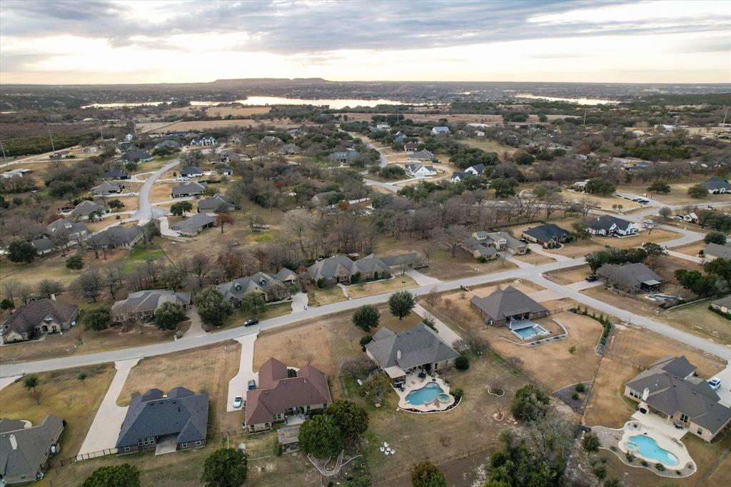 3715 Lonesome Creek Road Granbury, TX 76049 - Photo 38 of 40 an aerial view of residential building with outdoor space