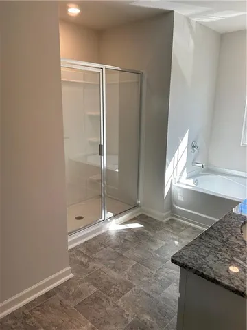 a view of a kitchen cabinets