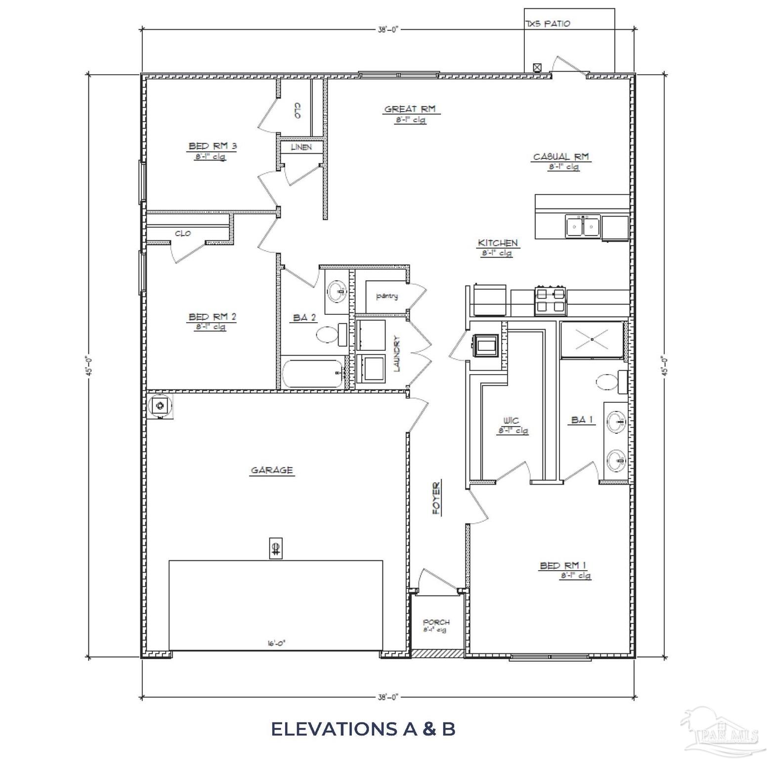 5744 Belmont Stakes Road Pensacola, FL 32526 - Photo 6 of 6 floor plan - picture may be of similar