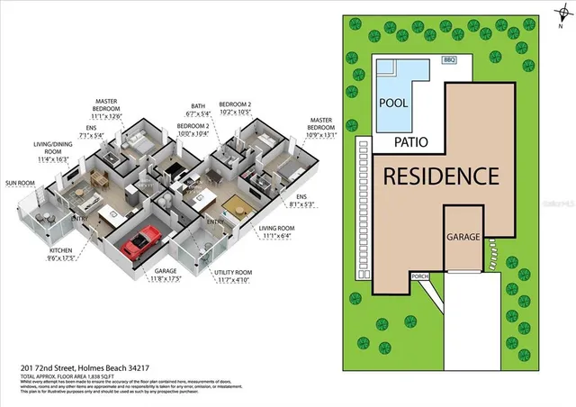 $1,500,000 | 201 72nd Street, Unit A & B, Holmes Beach, FL 34217