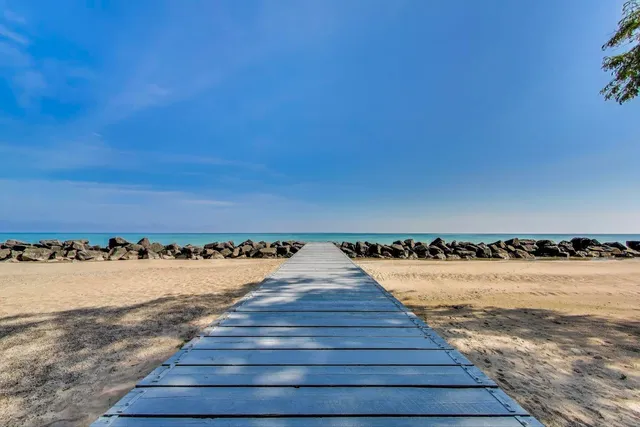 a view of balcony and trees