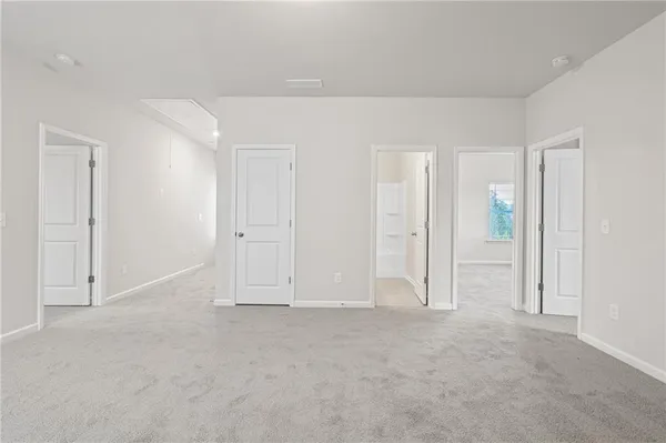 an empty room with an entryway