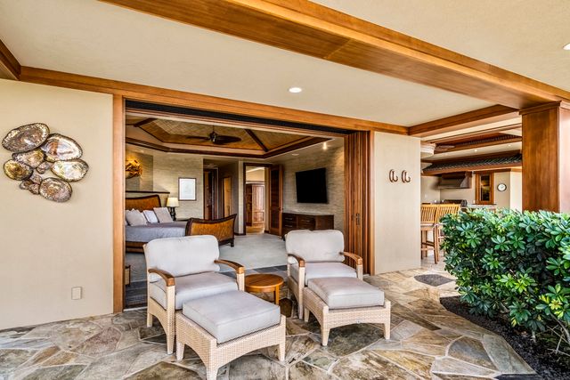 a outdoor living space with furniture