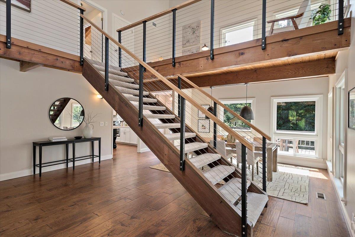 15251 Old Ranch Road Los Gatos, CA 95033 - Photo 20 of 38 a view of entryway and hall with wooden floor