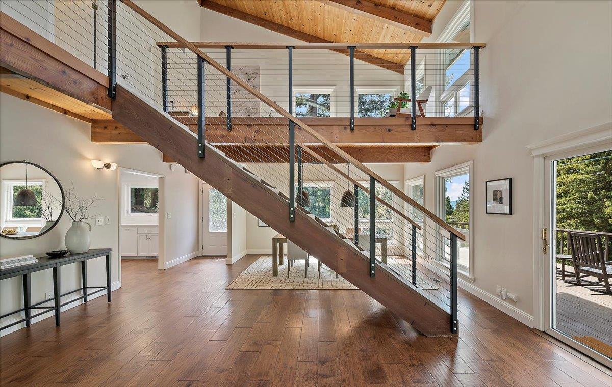 15251 Old Ranch Road Los Gatos, CA 95033 - Photo 21 of 38 a view of entryway and hall with wooden floor