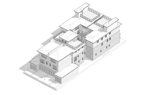 a white building with a white roof