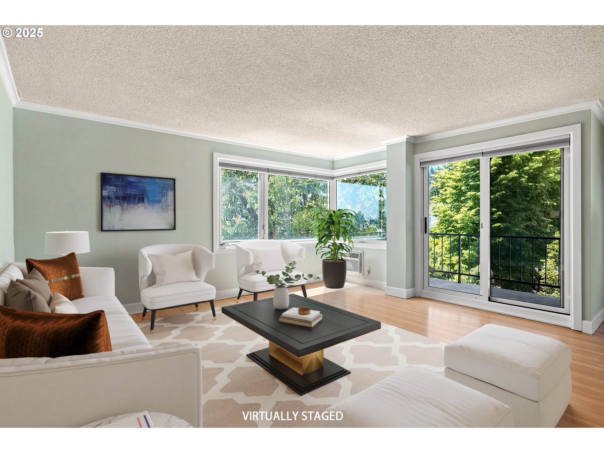 2211 Southwest Park Place, Unit 603 Portland, OR 97205 - Photo 6 of 27 a living room with furniture and a large window